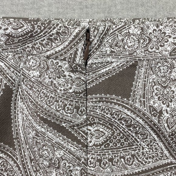Banana Republic‎ Skirt Womens 14 Brown Pencil Lined Paisley Pockets Stretch - Picture 5 of 15
